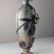 Roger Guérin Belgian Art Deco Stoneware & Wrought Iron Vase 1930s