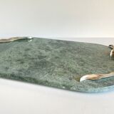 Oval top in marble and tin