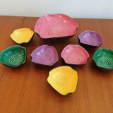 Service in black ceramic and colors, 1950