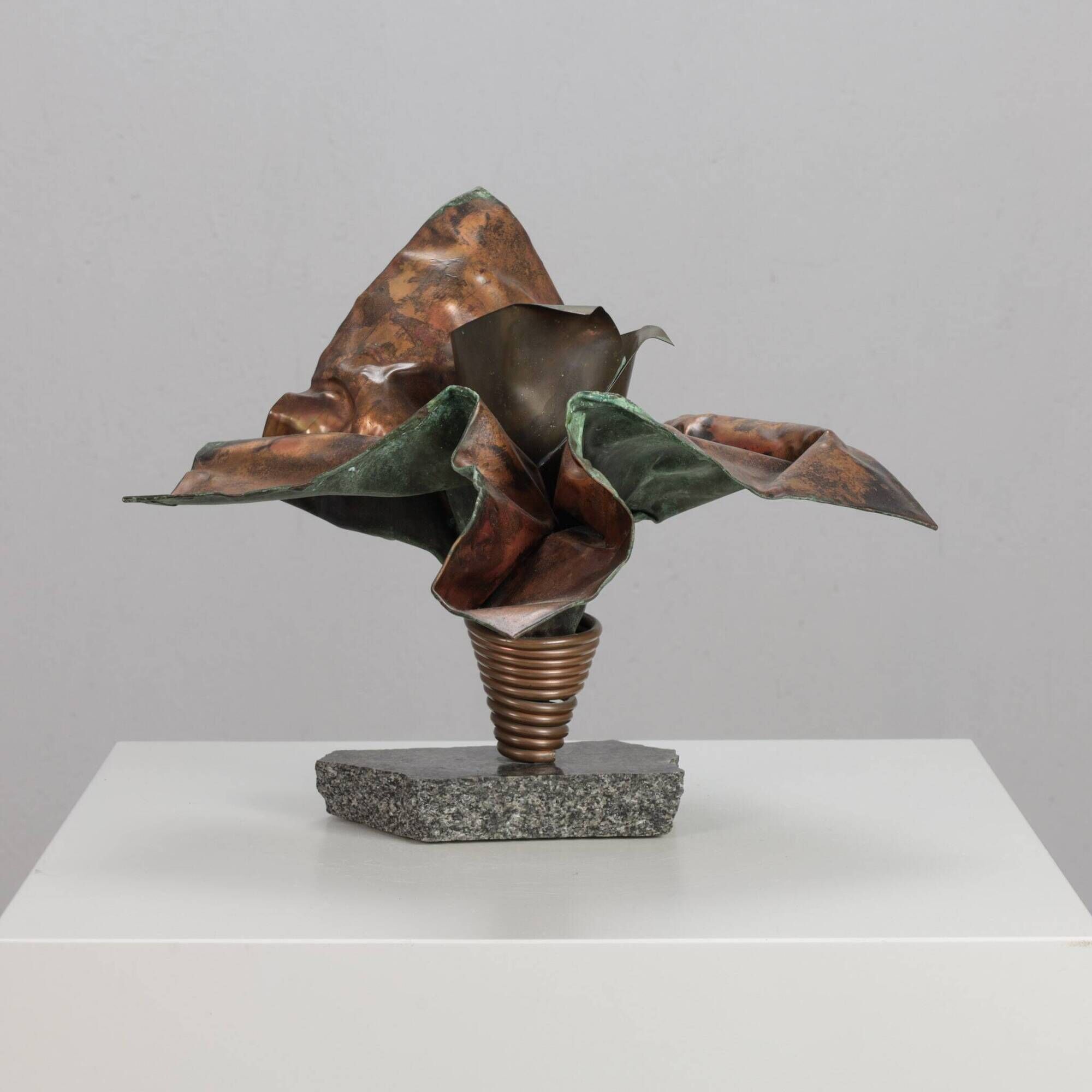 Sculptural copper vase by Bart van Bekhoven, Netherlands, 1980s