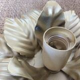 Golden metal flower wall lamp