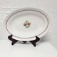 Oval shallow dish Moulin des Loups Orchies model Two Roses