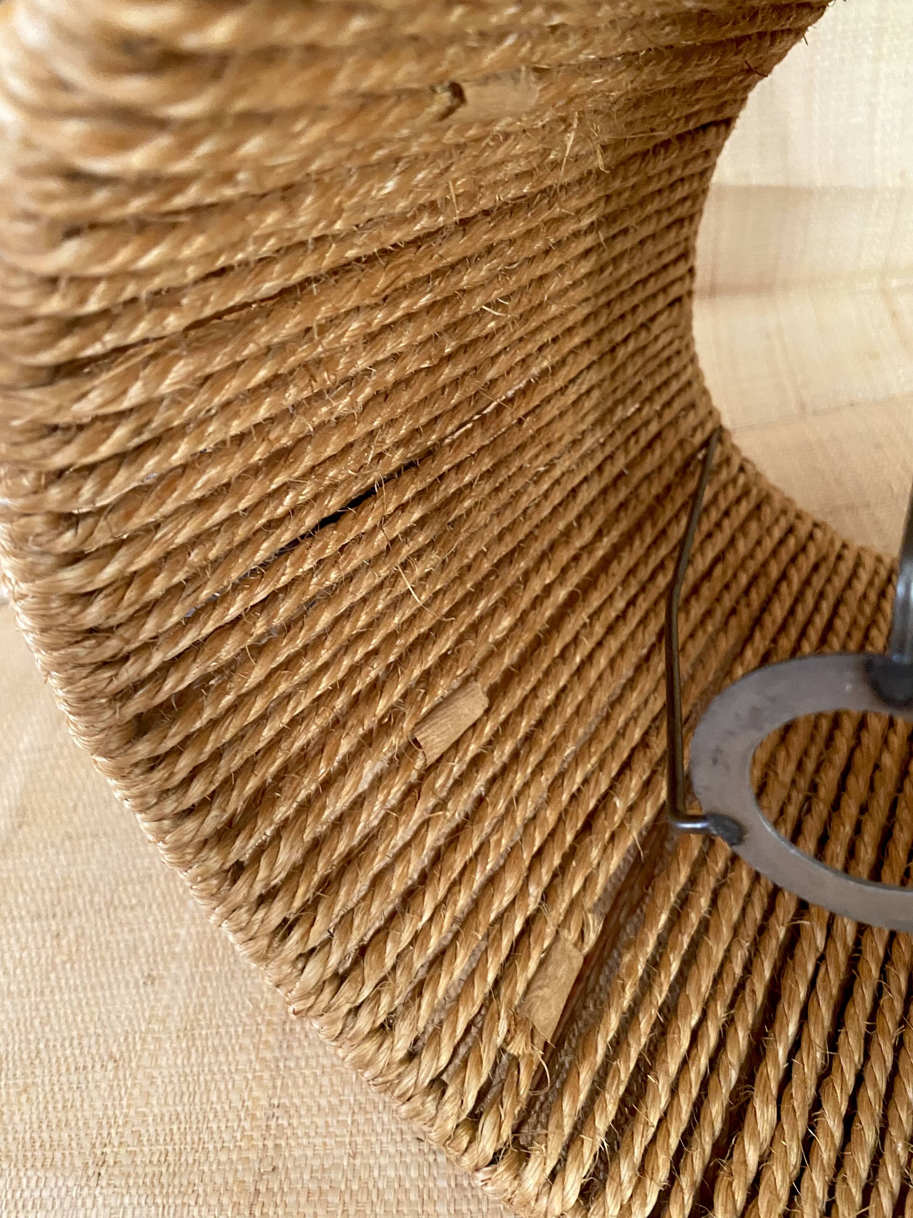 Wood lamp, fabric cable 2M, cord lampshade 1960