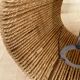Wood lamp, fabric cable 2M, cord lampshade 1960