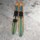 Old wooden water skis
