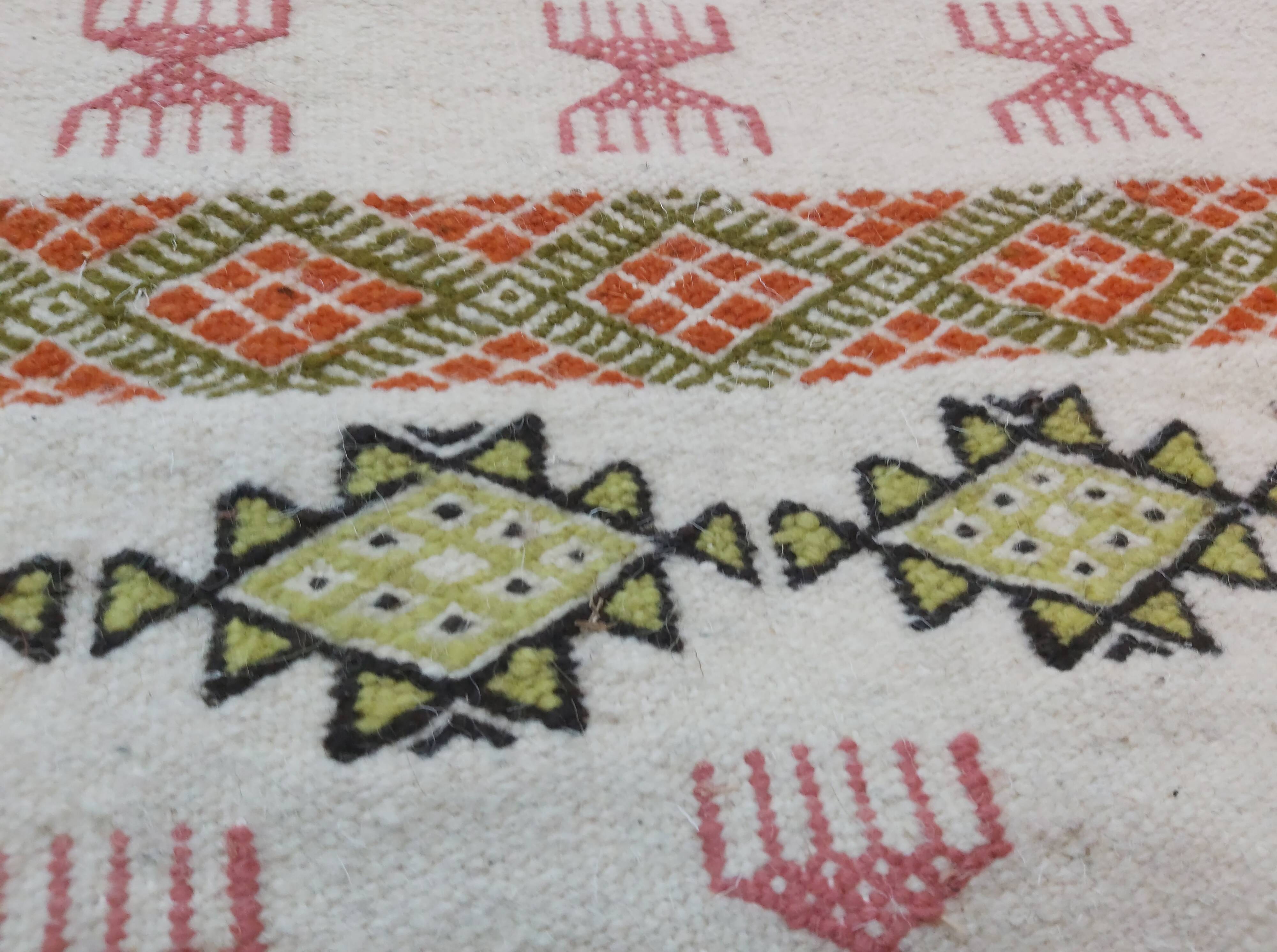 Traditional handmade margoum carpet