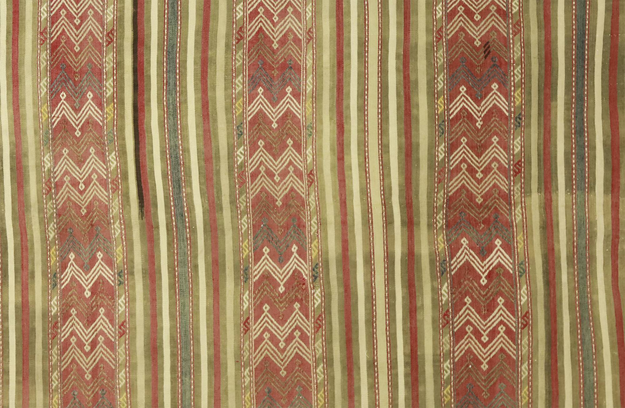 Turkish Anatolian Handmade Vintage Area Kilim Rug 276 cm x 144 cm