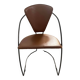 4 chaises de salle à manger en cuir marron Arrben