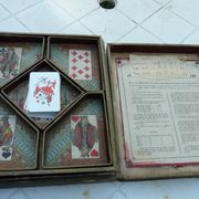 Boîte de jeu nain jaune atlas vintage 1920  avec pions