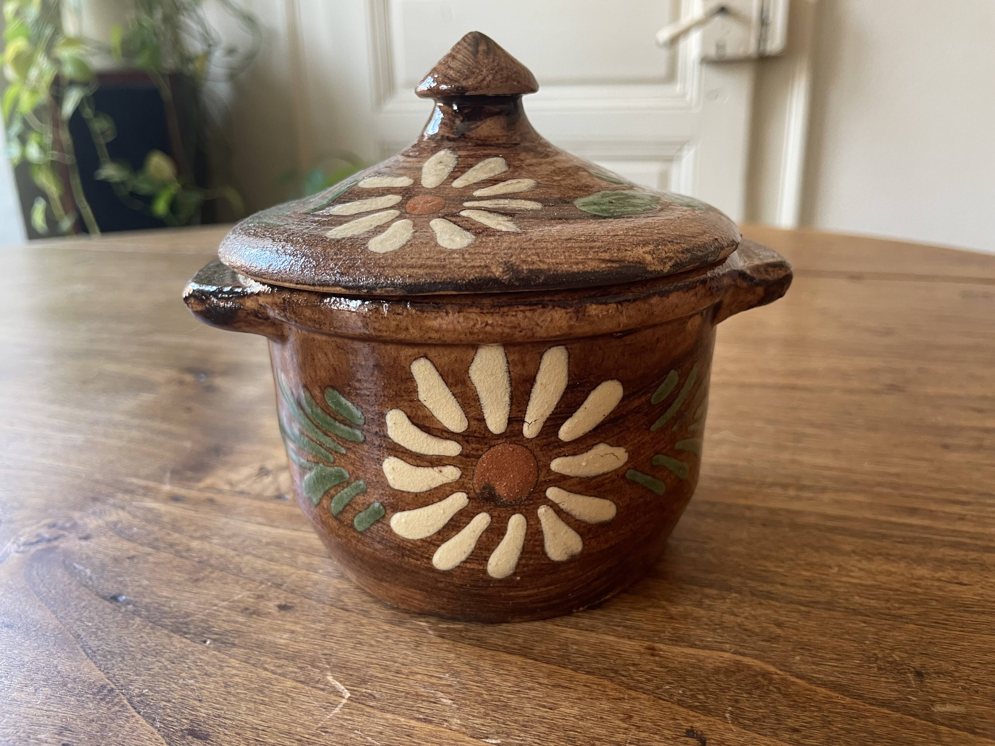 Small Alsatian pot in glazed ceramic