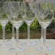 6 crystal white wine glasses from ARQUES. Epi Fleury model.