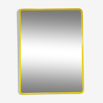 1970s mirror yellow plastic frame