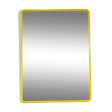 1970s mirror yellow plastic frame