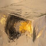 Large frosted glass wall lamp by Murano, designed by Kalmar Cube, Austria, 1960s.