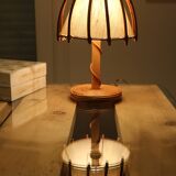 Louis Sognot rattan lamp, 1950s-60s