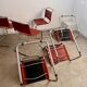 Lot 6 tubular chairs S33 design Mart Stam vintage cognac leather from the 70s