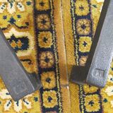 Paire de chenets anciens landiers en fer forgé estampillés