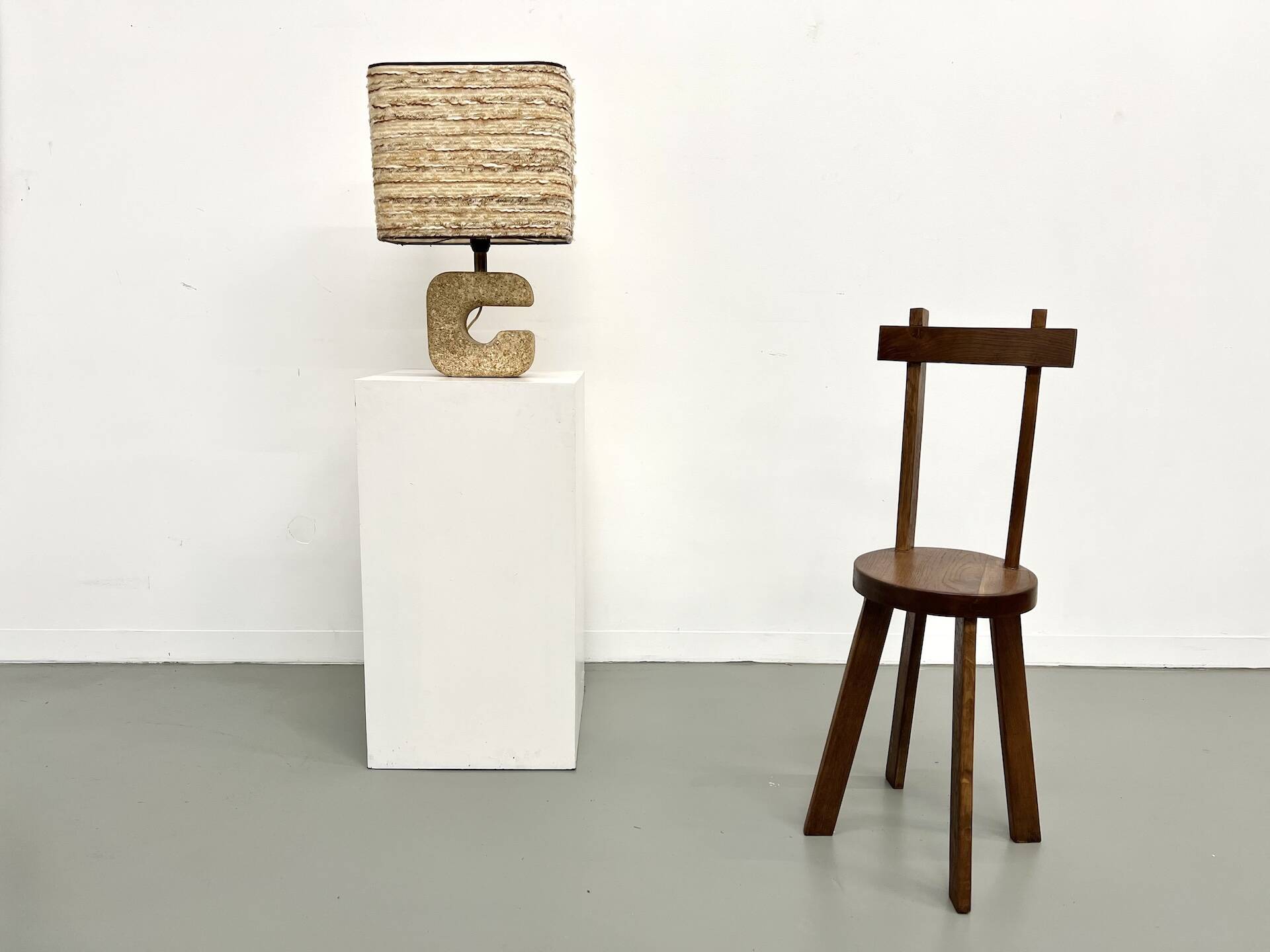 Lampe brutaliste dans le goût de Tormos, années 70