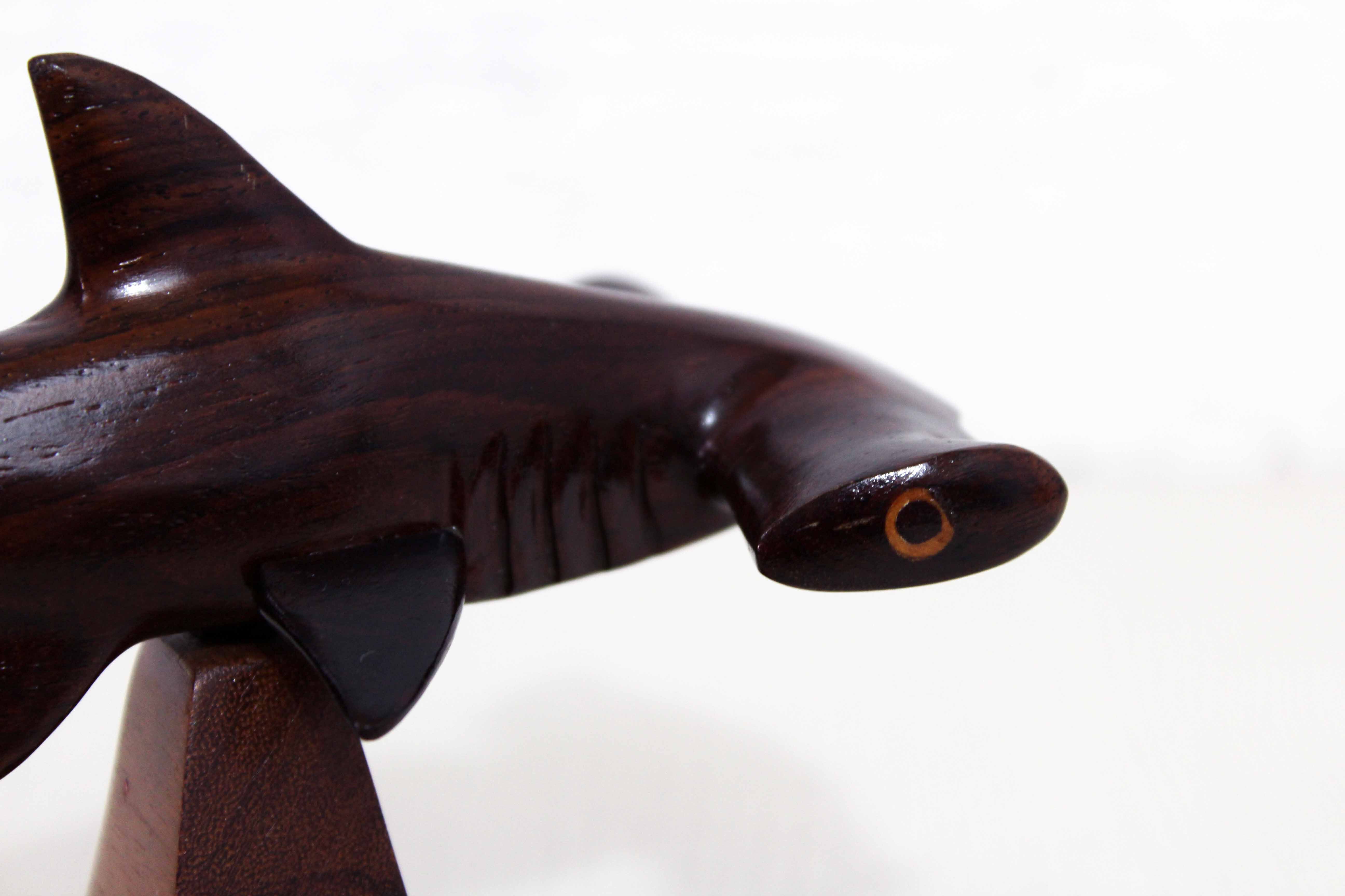 Wooden hammerhead shark 1970