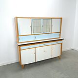 50s vintage kitchen cabinet with brass and formica
