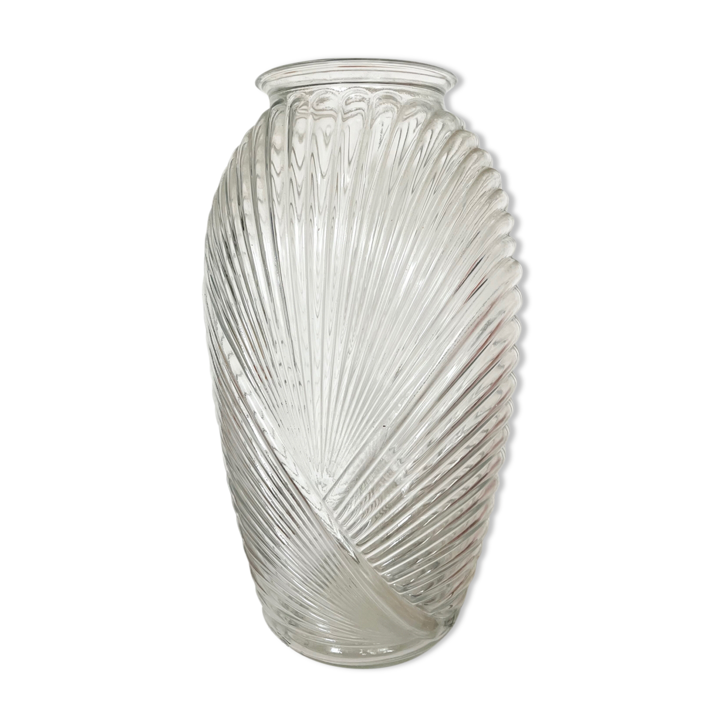 Vintage draped glass vase