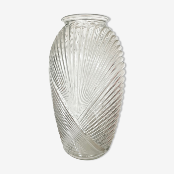 Vintage draped glass vase