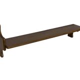 Vintage wall shelve rack bookshelf in oak wood minimalist