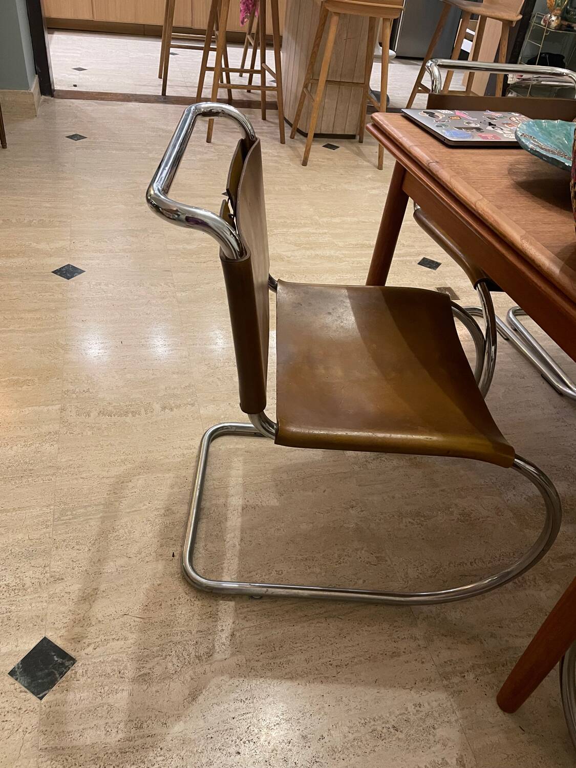 Set of six vintage MR 10 Mies Van der Rohe Knoll chairs