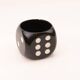 Black die-shaped pot 12 by 12.