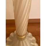 1990s Italian Venetian White and Gold Murano Glass Style Coffee Table