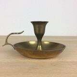Candle holder golden brass cellar rat