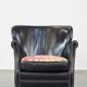 Fauteuil en cuir noir