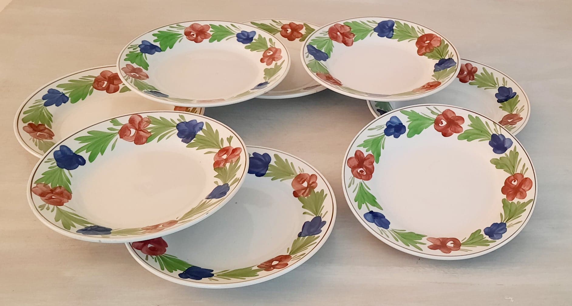 Plates moselle earthenware - niderviller