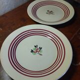 Assiettes fleuries Gien