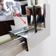Wall mirror in lucite and chrome, 1970s