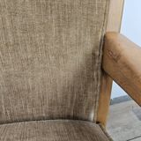 70s three seater sofa in beech