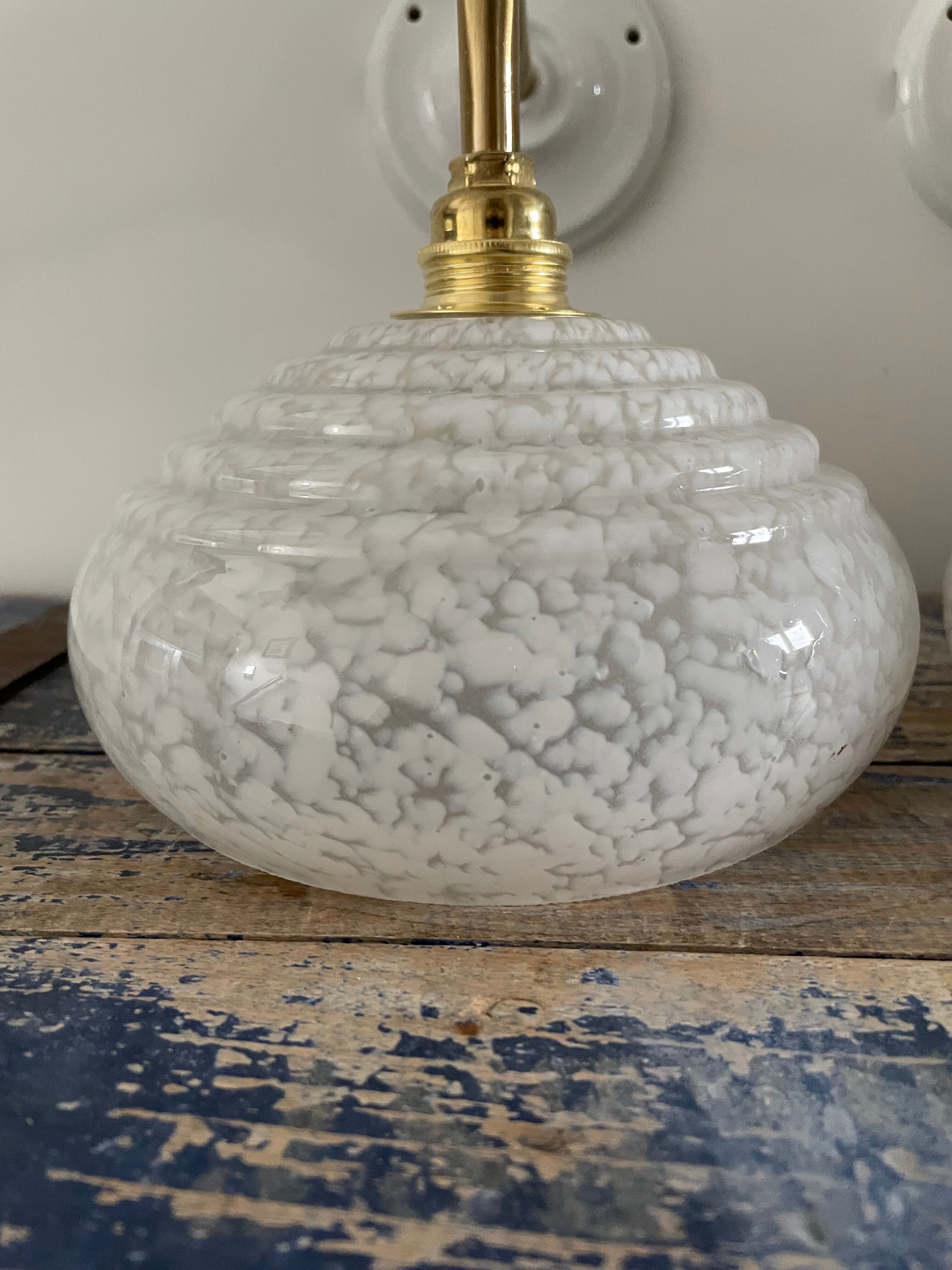 Pair of white vintage sconces