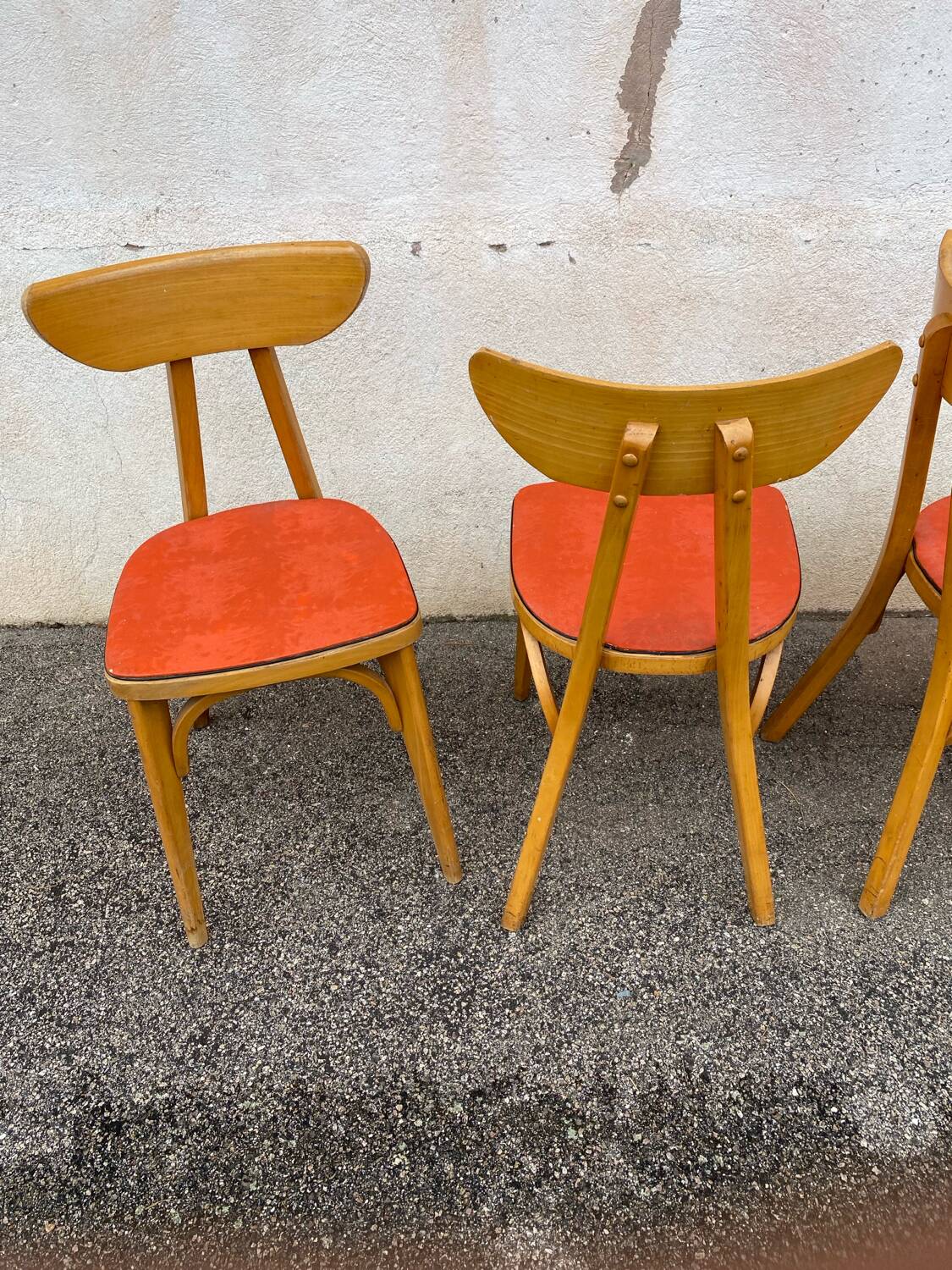 4 Luterma banana bistro chairs