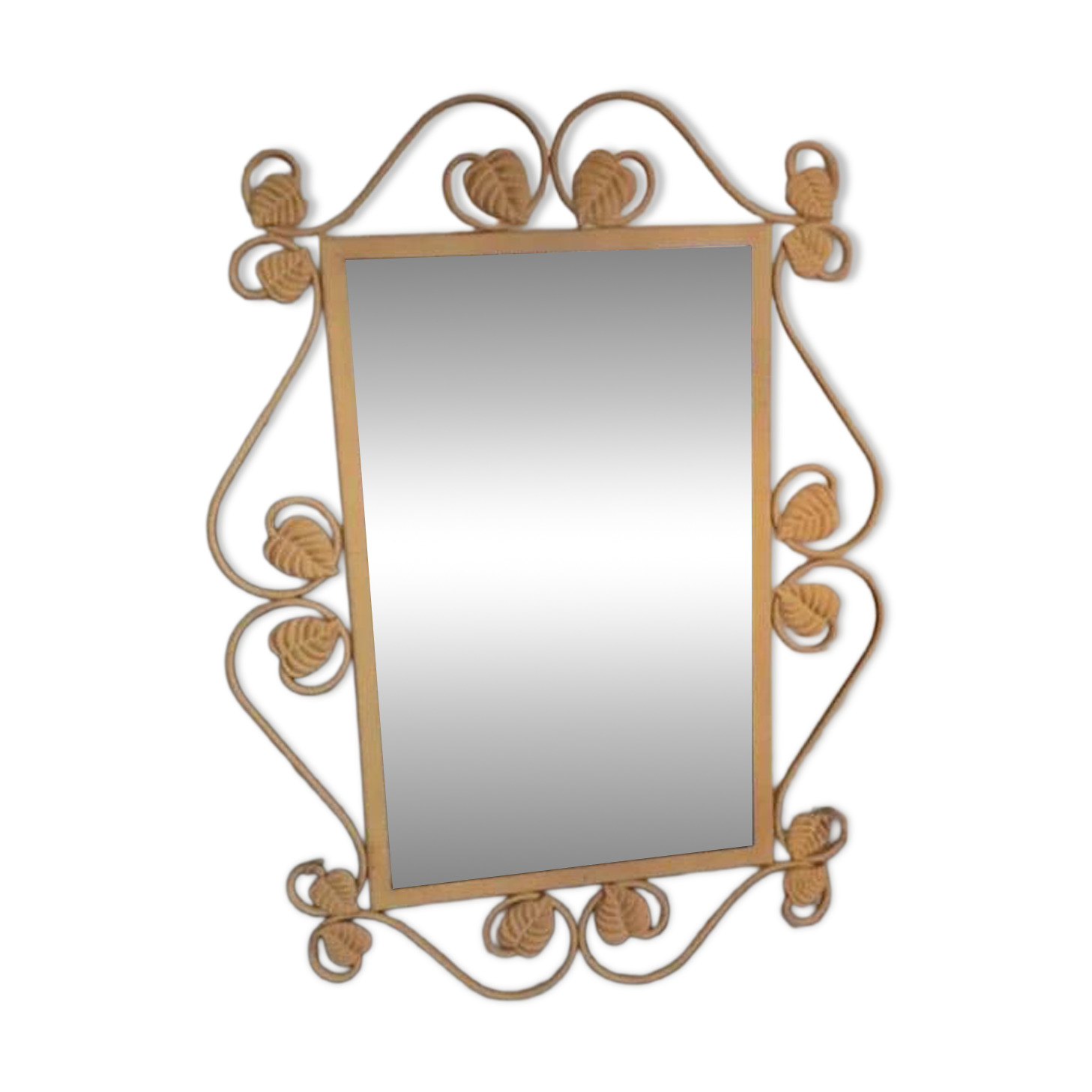Miroir vintage artdeco fer forgé