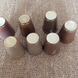 7 tasses à café en grès