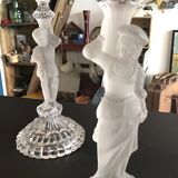 Pair of crystal candlesticks