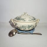 Earthenware tureen from Salins model Cyclamen