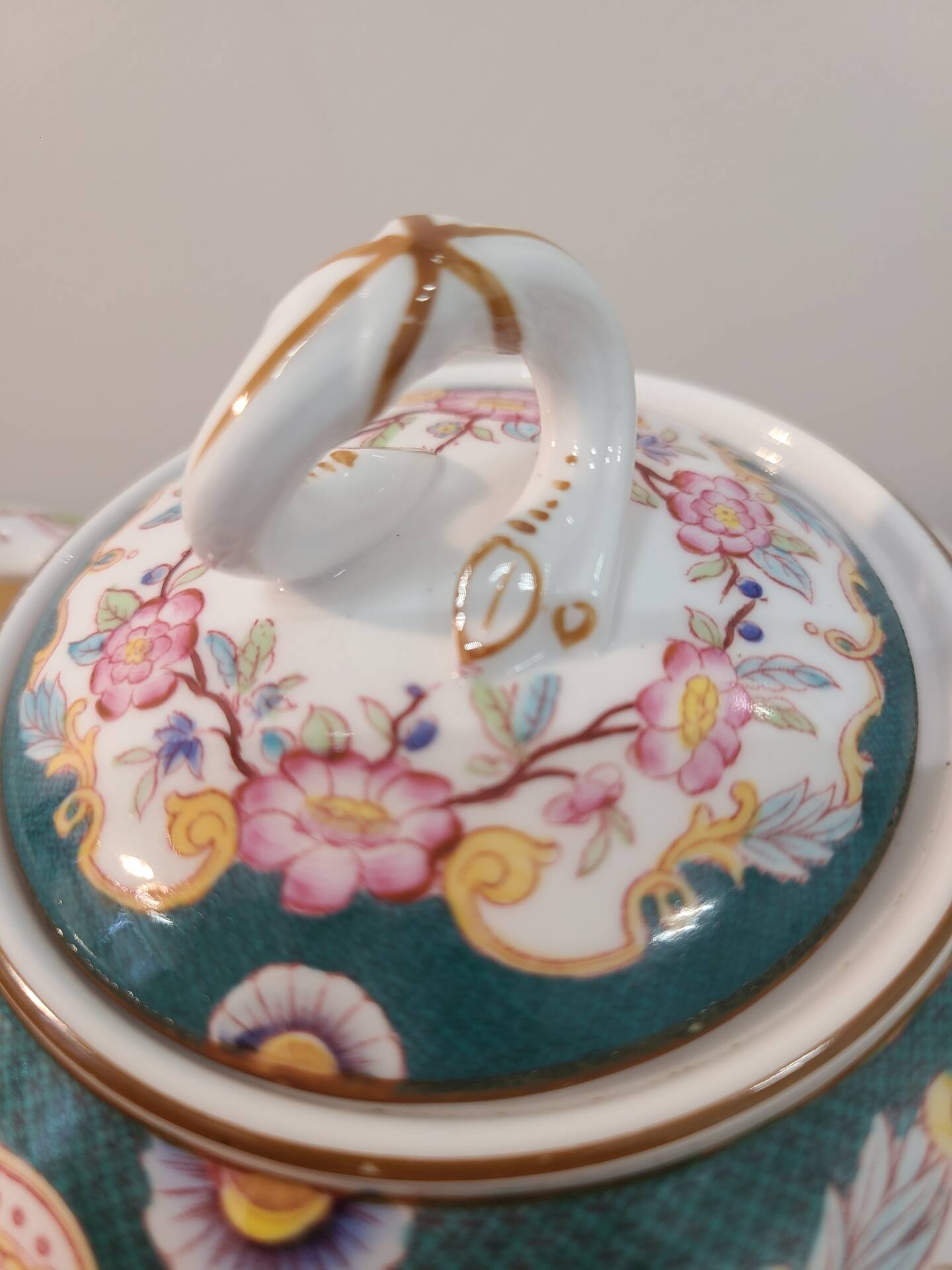 Sarreguemines porcelaine - sucrier modèle minton