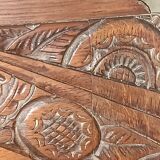 Mirror with 2 drawers solid oak. 50s