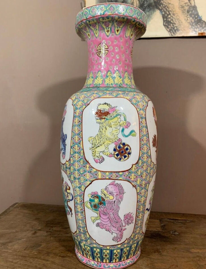 Canton Porcelain Vase Early 20th Century
