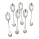 Ravinet d'Enfert 6 silver-plated moka spoons Minerva, Art Deco fluting