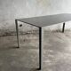 Grand 'Less' grey powder-coated aluminium dining table by Jean Nouvel for Tecno, minimalist 1990s