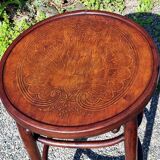 Stool bar bistro Cambier in curved wood