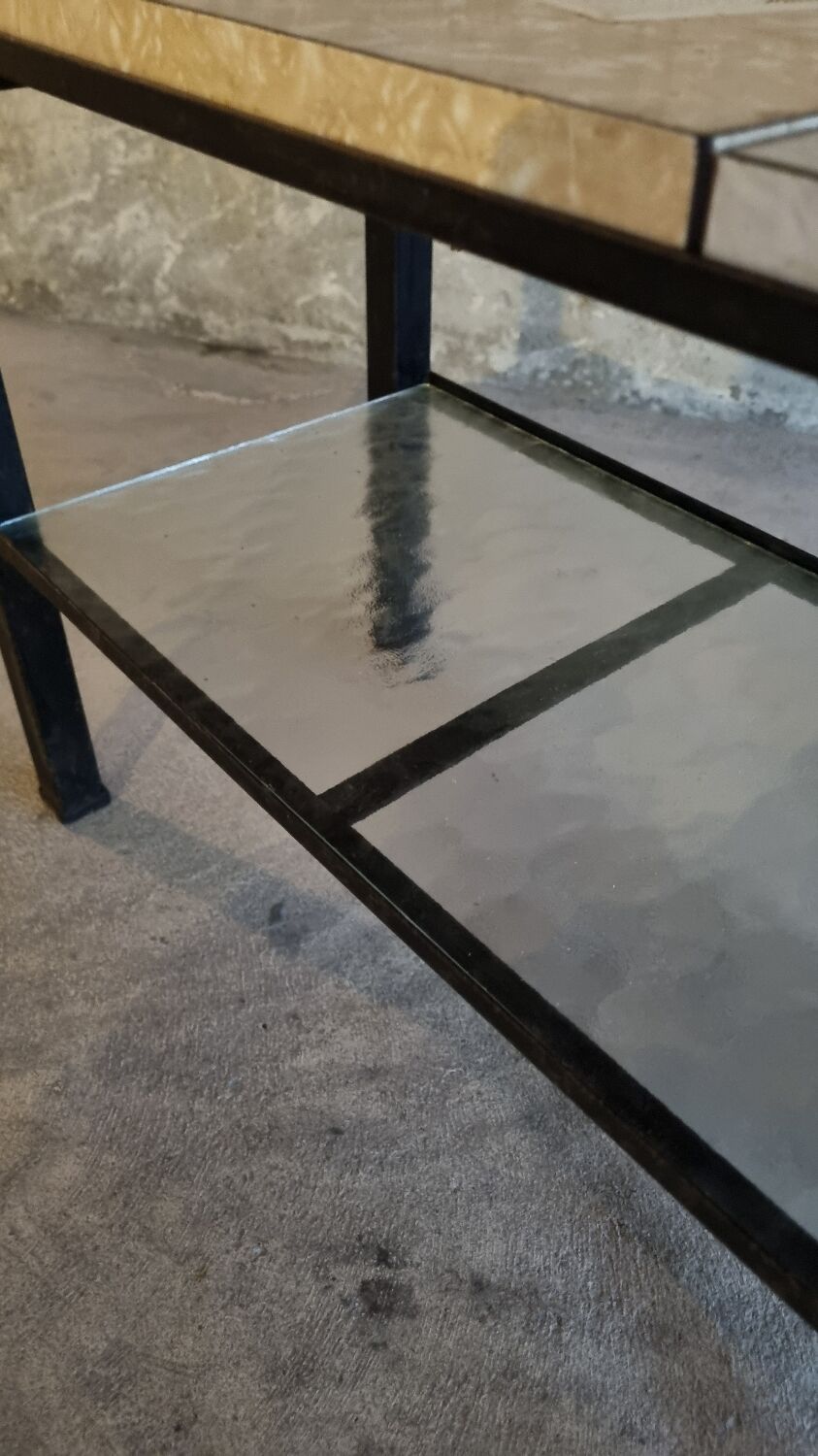 Vintage coffee table with tiles