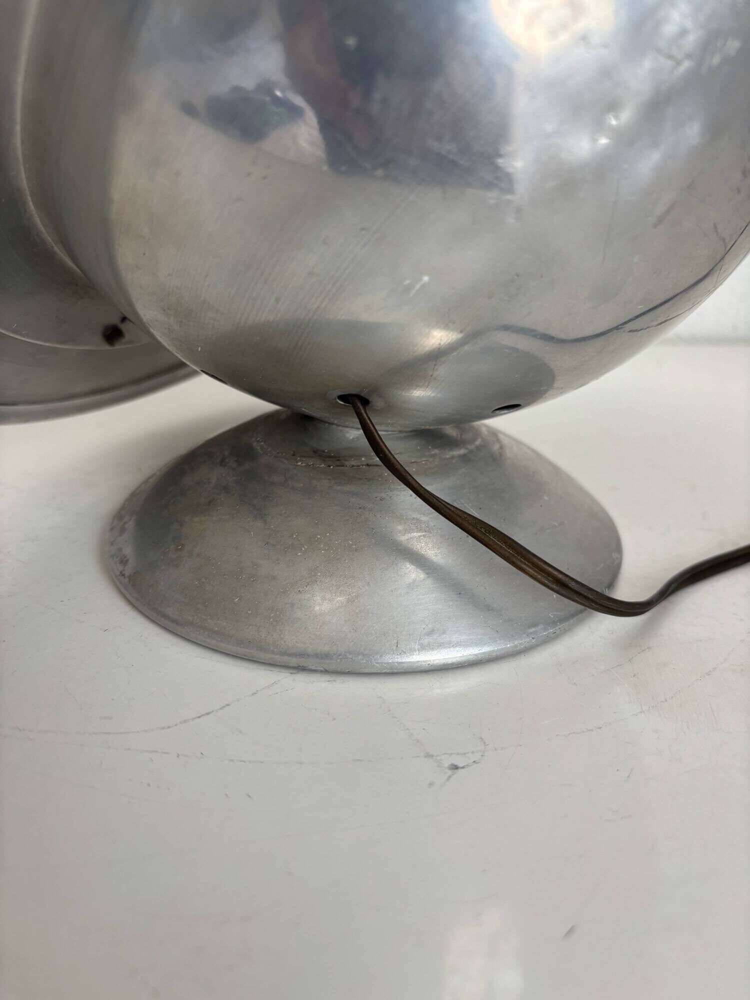 Rare French fibre optic lamp "La Sphérique" — Multicoloured rotating disc